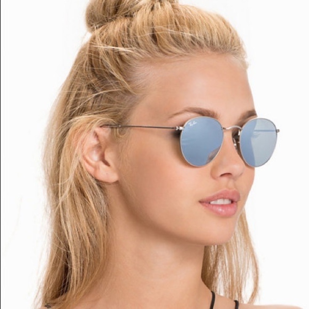 Round Silver Ray Bans - Picture 2 of 2